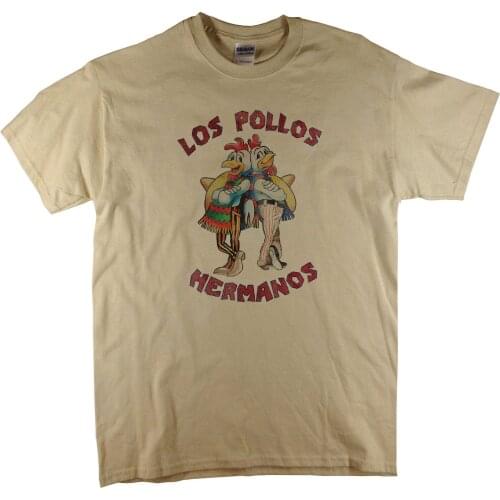 Funny Clothing Casual Short Sleeve Summer Los Pollos Hermanos Chicken Diner Distressed Design T-Shirt Ideal Gift Tee Shirt