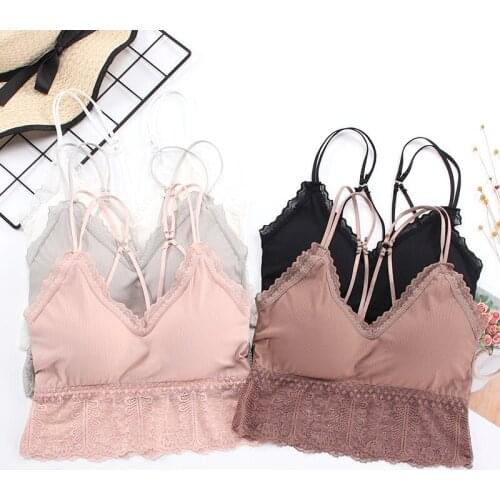 Women Push Up Bras Girls Seamless Padded Underwear Bras Sexy Beauty Back Cropped Tops Bra Tube Top Lingerie Femme