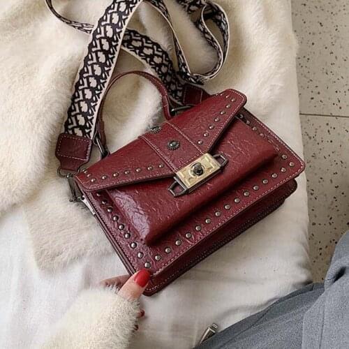 Women Handbags Fashion Female Purse Vintage Flap Chain Shoulder Bag Rivet Messenger Crossbody Bags Ladies Clutch Casual Totes