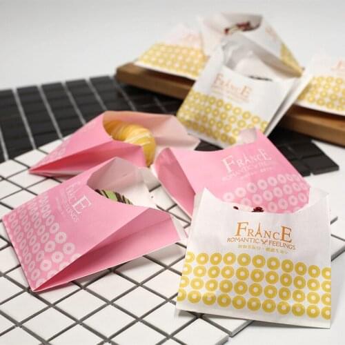 10pcs Donuts Packaging Bags Baking Packages Hand Bags Instant Fries Bags Snacks West Point Bags Biscuits Snack Baking Package