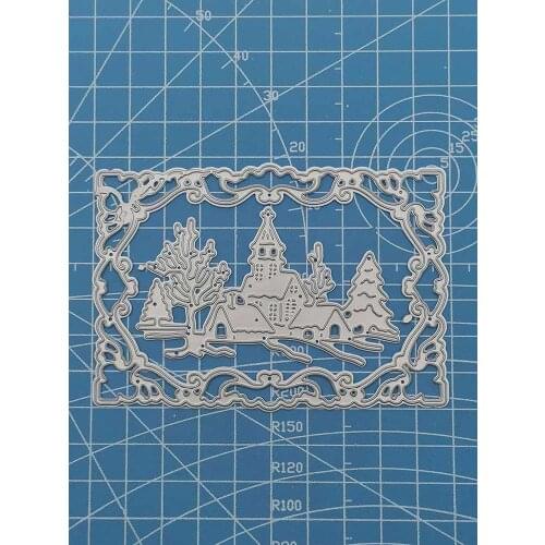 100*68mm Christmas Style House Embossing Cutting Die For DIY Scrapbooking Album Paper Cards Decorative Crafts Embossing Die Cuts