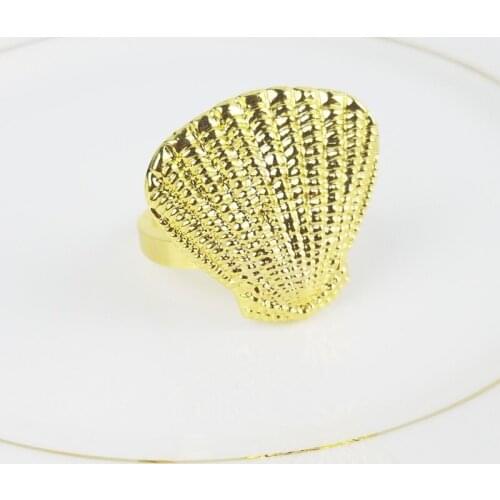 12PCS/Metal Ocean Series Shell Napkin Ring Table Set Decorations Used for family gatherings and western food occasions