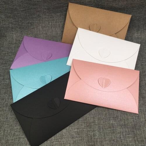 20Pcs/Lot 15x10cm Colorful Cardboard Square Shape Envelope Packaging Bags Wedding Love Heart Gift Box For Invitation Cards
