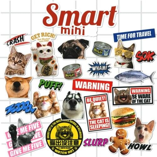 25 Pcs Mini Cat Cartoon Small size Pvs Sticker Decal For Car Laptop Luggage Ipad Bicycle Phone Tablet PC Waterproof Stickers