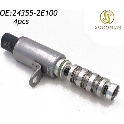 4PCS 24355-2E100 243552E100 VVT Variable Timing Solenoid/Oil Control Valve for Hyundai Elantra Kia Soul 1.8L/2.0L