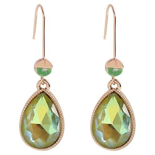 99 CARATS Spring and summer cool and refreshing water drop temperament earrings 2019 new style simple but beautiful female