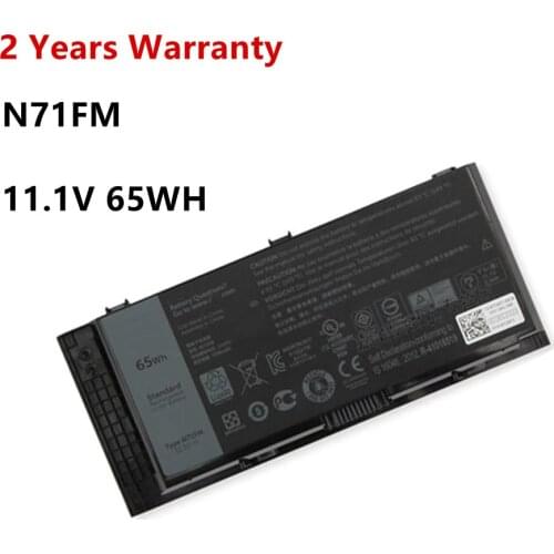ZNOVAY Laptop Battery N71FM For DELL Precision FV993 R7PND PG6RC FJJ4W M6600 M6700 M6800 M4600 M4700 M4800 T3NT1 11.1V 65WH