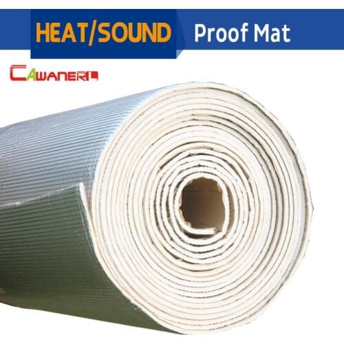Cawanerl 1Pcs 200CM X 100CM Car Sound Heat Insulation Mat Thermal Noise Pad Deadening Aluminum Foil Faced Deadener