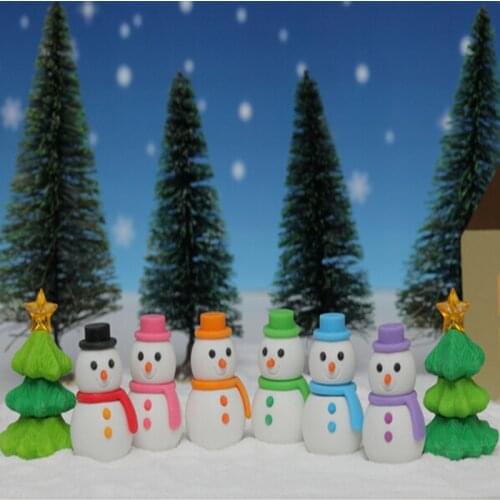 Free shipping Snowman Eraser Christmas Eraser Holiday Eraser Promotion 3D eraser for kids and friends new year gift