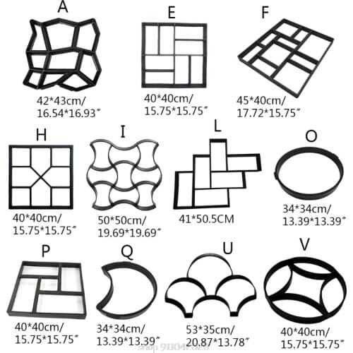 DIY Plastic Pavement Brick Concrete Stepping Stone Cement Mould Paving Road Mold Path Maker N26 20 Dropship