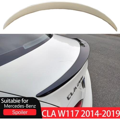 For Mercedes-Benz CLA W117 180 200 260 AMG Style 2014-2019 Plastic Trunk Lid Spoiler Tail Wing Glossy Black Carbon Decoration