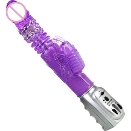 Erotic Thrusting Rabbit Vibrator 7 Modes Dildo Vibrator Female G Spot Clitoris Stimulator Adult Sex Toys for Woman Sex Shop