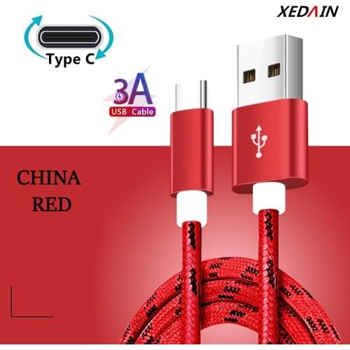 Good 3A USB Type C Cable For Samsung Xiaomi Redmi Note 7 Mi 9t Fast Charging Cord USB-C Charger Mobile Phone USB C Micro Cable