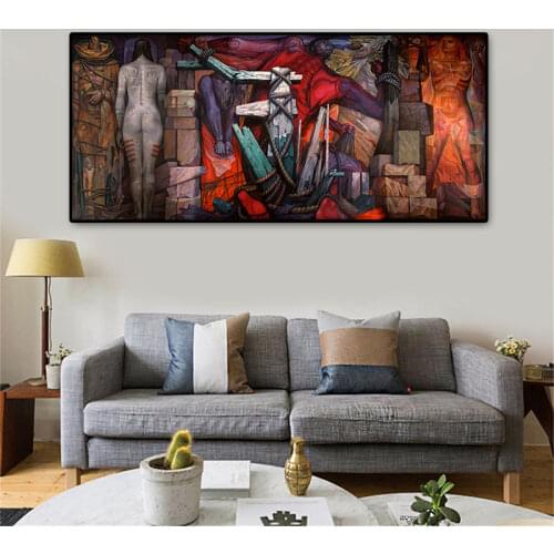 Famous Painting Wall Art Poster And Prints Jorge Gonzalez Camarena mural Liberacion Pictures for Living Room Cuadros Decoration