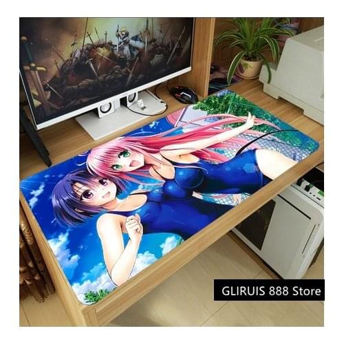 Anime TO LOVE Lala Satalin Deviluke Nana Asta Deviluke Mouse Pad Thicken Laptop Gaming Mice Mat Keyboard Pad Anti-Slip Playmat
