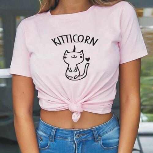 Fashion Harajuku Cotton T-shirt Women Summer Short-sleeved Round Neck Letters Tee Shirt Femme Casual Loose Tshirts