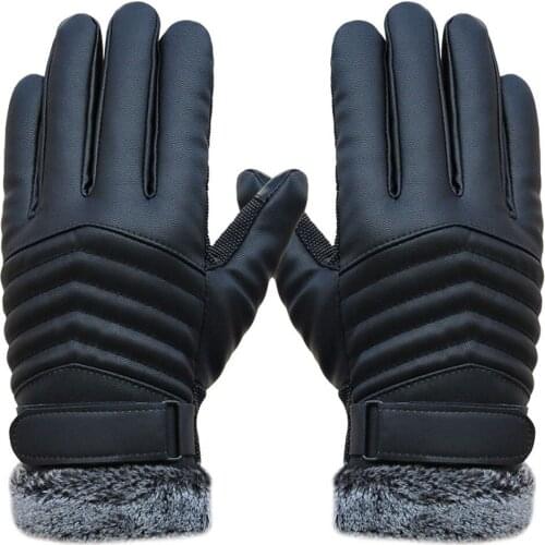 Men Cycling Full Finger Gloves Winter Non-slip Thermal Screen Touch PU Racing MTB Bicycle Road Bike Gloves guantes Dropship#0806