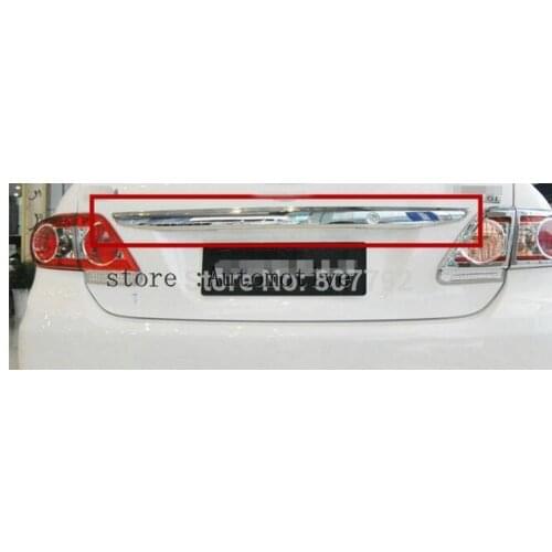 Car rear trunk molding lid cover trim for toyota corolla 2011 2012 2013 abs chrome 1pc per set