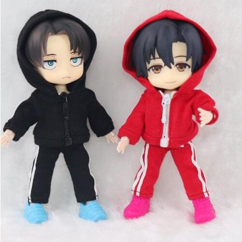 New 1/12 doll sports suit OB11 doll clothes ob11 long sleeve shirt trousers OB11 clothes (suitable for Ob11, obitsu11, BJD12