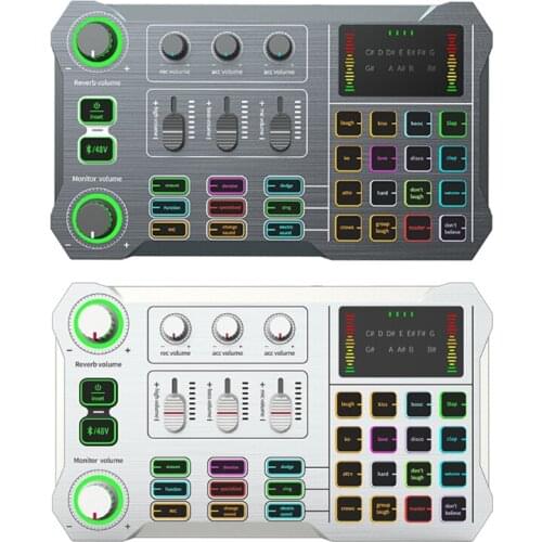 2021 New X10 Computer Mobile Phone Mixer Recording Live Sound Card with 48V XLR OTG Port