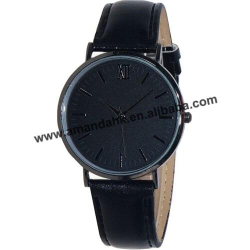 New hot sale women lady leather watch hot sale national watch quartz elegance wristwatch black case women watches