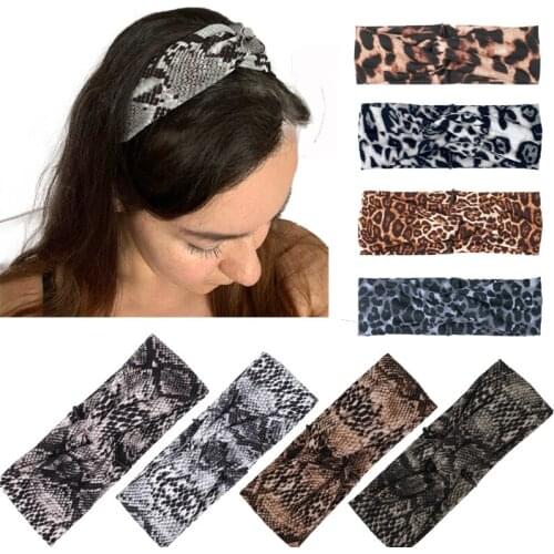 New Womens Serpentine Leopard Simple Head Bands Print Sweet Headband Hair Hoops Ornament Fashion Hair Accessories for Women