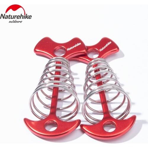 Naturehike Camping Tent Floor Spring Nail Aluminium Alloy Ultralight Fishbone Nail Portable Outdoor Tent Ground Nail Accessories
