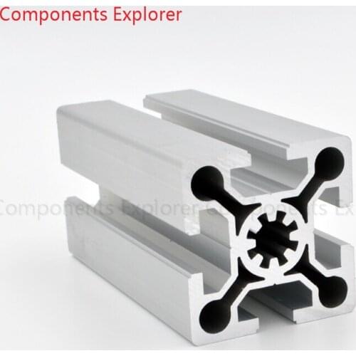 Arbitrary Cutting 1000mm 5050W Aluminum Extrusion Profile,Silvery Color
