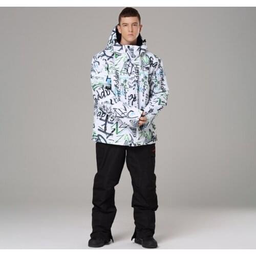 SEARIPE Mens Ski Suit Super Warm Waterproof Windproof Snowboard Jacket Winter Snow Pants Suits Male Skiing Snowboarding Sets