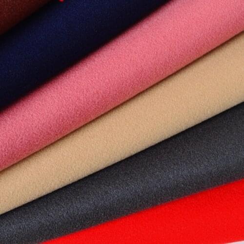 Width 59'' Thickened Soft Smooth Ground Cashmere Like Fabric By The Half Yard For overcoat Material