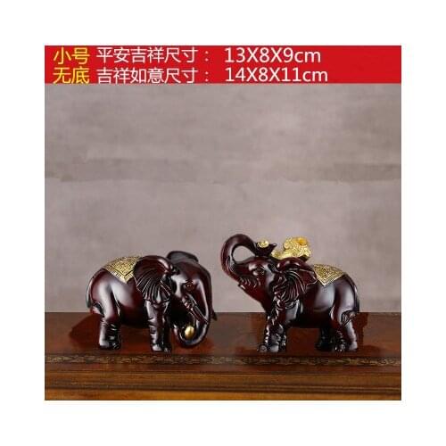 Elephants are arranged in pairs elephant Like office living room TV cabinet water Home decoration crafts statue
