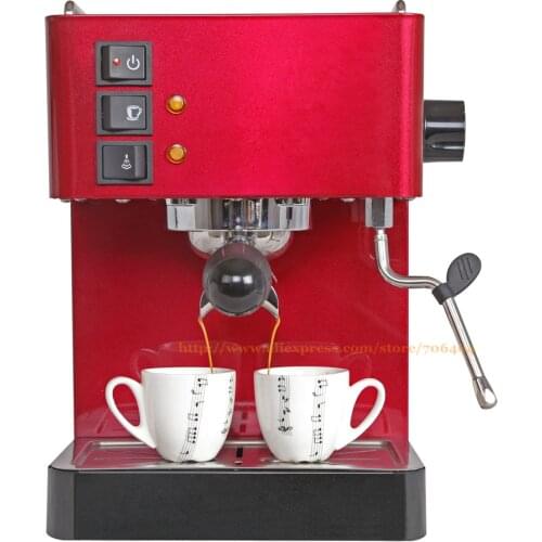 Red color 15 bar thermo-block high quality Espresso coffee maker boiler cappuccino coffee machine with milk steam