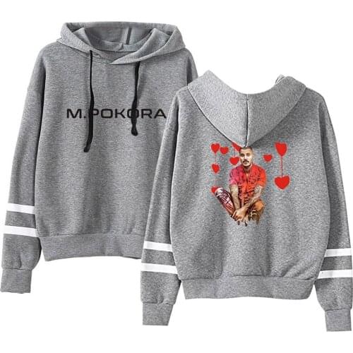 Trend New Arrival M. Pokora Logo With Parallel Bars Sleeves Hoodies Sweatshirt Fashion Sweatshirt Women Clothes Girl Tops