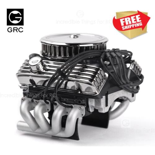 TRX4 SCX10 D90 VS4 Classical V8 F82 Simulated Engine Motor Fan Radiator 1/10 RC Crawler Car trax Redcat Gen8 Upgrade