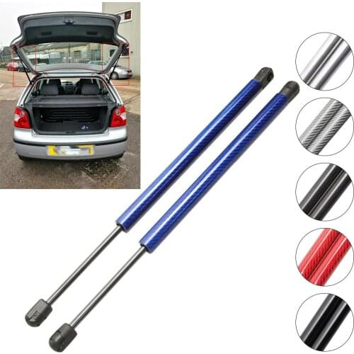 Carbon fiber for vw polo (typ 6Q/9N/9N3) 2002-2009 hatchback Rear Trunk Tailgate boot Lift Supports Gas Struts springs dampers