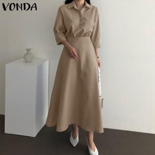 Модные платья-трапеции VONDA China At AliExpress