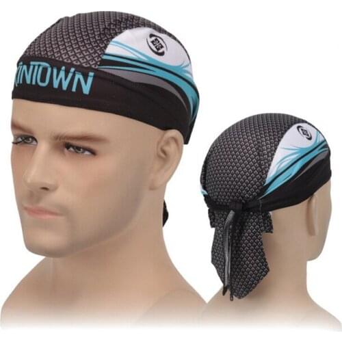 XINTOWN Unisex Printed Patchwork Cycling Headwear 2 Colors Men Women Bike Bicycle Headband Headscarf Quick-Dry Team Pirate Caps