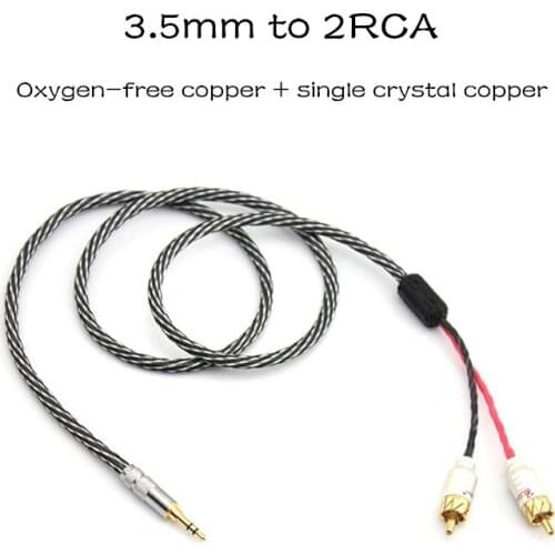 Y-7 pure copper 3.5mm to double lotus head 2rca one point two audio cable