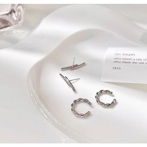 No Pierced Twist Ear Clip Hand-made Twisted Line Korean Version Fahion Ear Bone Clip On Earrings Women Earcuff Wholesale