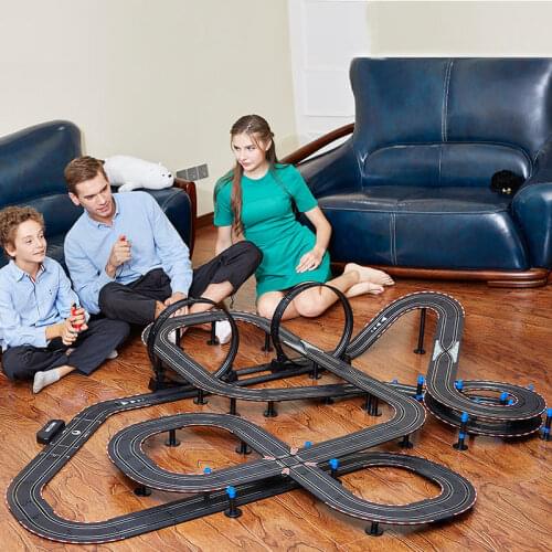 1:64 Track Racing Toy Electric Railway Track Toy Set Racing Track Double Remote Control Car Childrens Toys Slot Car