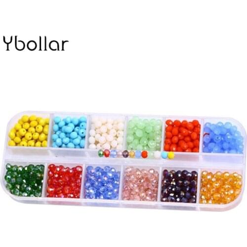 1 box Crystal Beads Assorted Color 720pcs(approx) 4mm Small Faceted Loose Beads for DIY Craft Necklace/Bracelet Jewelry Making