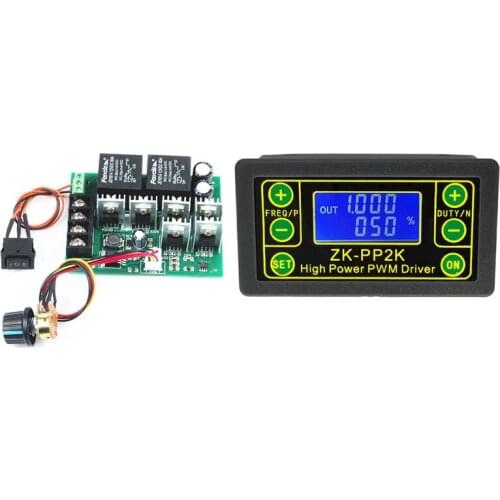 1 Pcs Pwm Speed Controller PWM Electronic Governor & 1 Pcs ZK-PP2K PWM DC 3.3-30V 12V 24V Motor Speed Controller