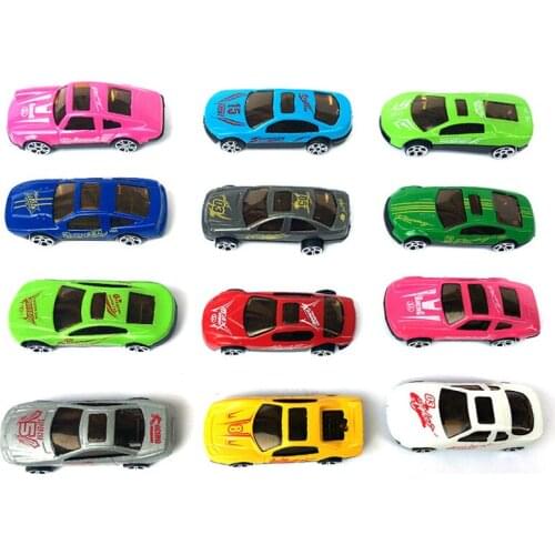 12PCS Alloy Sliding Car Toy Mini Metal Alloy Super Sports Car Model Toy Pocket Toy Car Model Boy Collecting Childhood Boy Toys