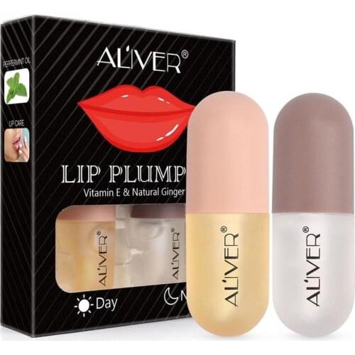 2pcs Volumising Lip Plumper Moisturizing Enhancement Lip Repairing Reduce Lip Fine Lines Nutritious Lips Enhancer Serum