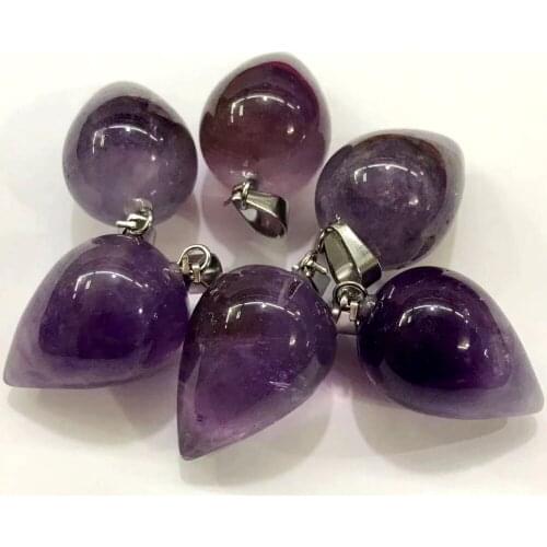 2021 Natural stone Quartz Crystal agates tiger eye Round circular conical shape pendant Jewelry making necklace Accessories 12pc