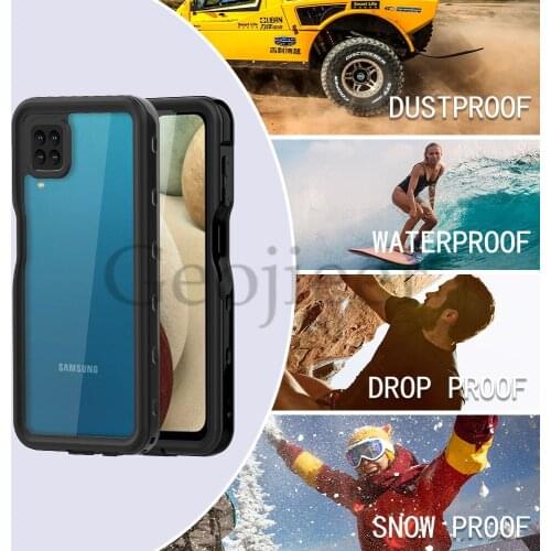 2021 Transparent Waterproof Shell for Samsung Galaxy A12/A32-5G Phone Anti-drop Case Outdoor Sports Diving Full Protective Cover