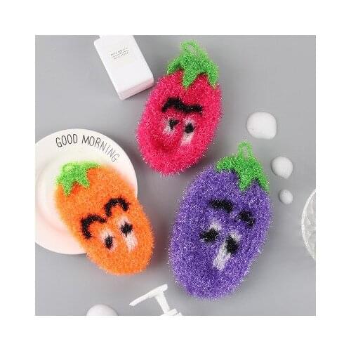 3PCS/LOT korea Eggplant Dish Cloth Acrylic Washing Towel Magic Kitchen Cleaning Wiping Rags