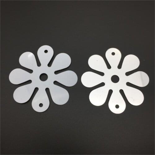 50g 55mm Big Flower Loose Large Flat Sequins Sewing Crafts With 2 Side Holes Silver White Confetti