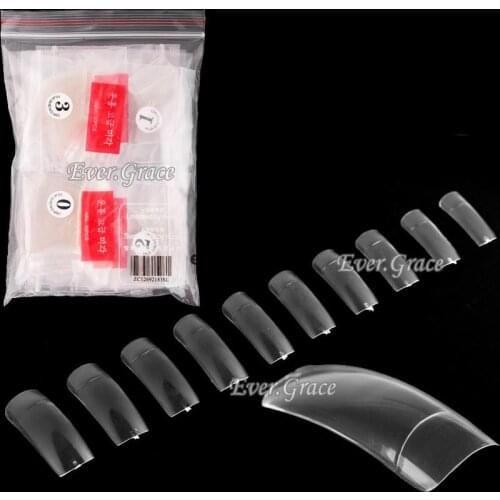 500pcs Natural French Style Nail Art Clear Tips Acrylic False UV Gel Artificial