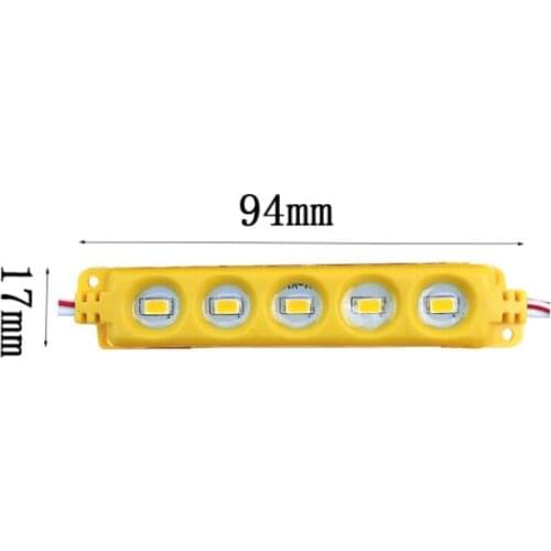 5730 Injection LED Module With Len 5leds/Piece160 Angle DC12V Waterproof Warm /Cool White/Red/Green 2.5W SMD5630